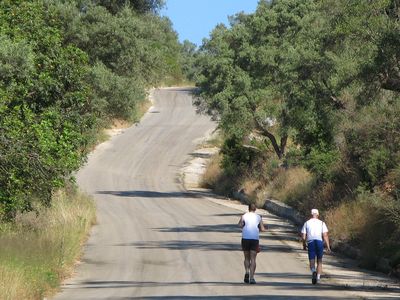 Laufstrecke bergauf